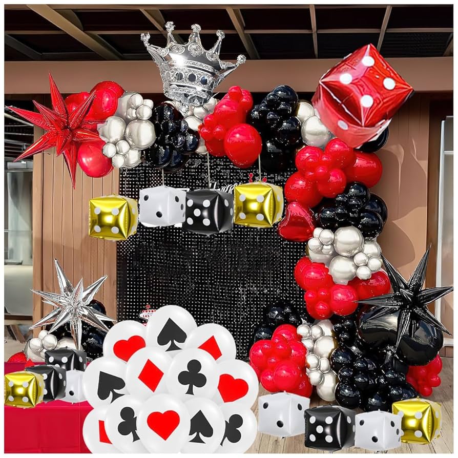 Amazon | カジノテーマパーティーデコレーション152個、カジノ